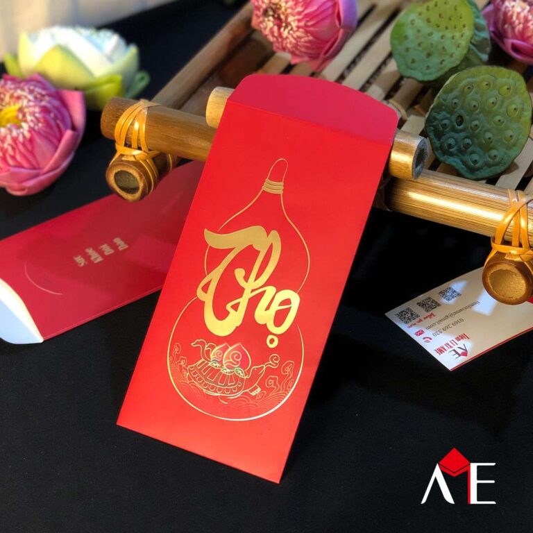 Lì xì chữ Phúc 2024 chủ đề Ngũ Phúc Lâm Môn may mắn